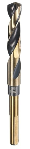 QUARKZMAN M2 HSS Spiralbohrer 14mm, Schaftdurchmesser 10mm, Cobalt Metallbohrer Länge 150mm Bohrer für Edelstahl, Kupfer, Holz, Schwarzgoldbeschichtung