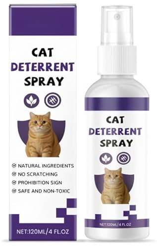 kilobuy Cat Repellent Spray, Cat Deterrent Spray, 120ml FL.OZ, Safe Non-Toxic Formula with Natural Ingredients, No Scratching Prevention Spray for Cats