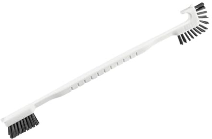 Long Handle Scrubbing Brush, Tile Grout Crevice Cleaning Brush, Long Handled Bathroom Scrubber Shower Cleaner, Duel End Grout Scraper Tool and Hard Bristle for Bathroom, Kitchen and Home