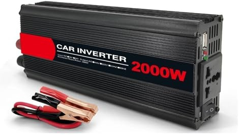 Inverter Trasformatore Inverter Di Potenza 2000 W CC 12 V A CA 220 V Convertitore Automatico Di Tensione Solare Nero Per Accessori Auto Da Esterno Convertitore Tensione(12V,Universal Socket A)