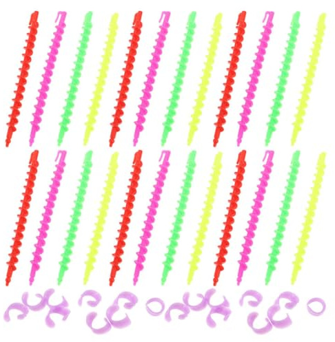 26 Piezas Rizadores de Pelo en Espiral de Plástico para Mujer | Uso en Casa y Viaje, Diseño Delicado y Práctico, Buena Forma de Rizo, No se Rompe Fácilmente