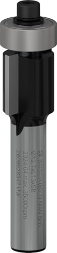 Bosch Accessories Professional Bündigfräser Standard for Wood (für Holz, Ø 12,7 mm, Arbeitslänge 13 mm, Zubehör Handfräse) | für Weichholz, Hartholz, Ø 12,7 mm, Professional Zubehör Oberfräsen, Kantenfräse