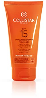 Collistar Bräunungscreme mit mittlerem Schutz LSF15,bietet Schutz vor Sonnenstrahlen,spendet Feuchtigkeit & schützt die Haut vor der austrocknenden Wirkung durch Wind & Salz Für Gesicht & Körper,150ml