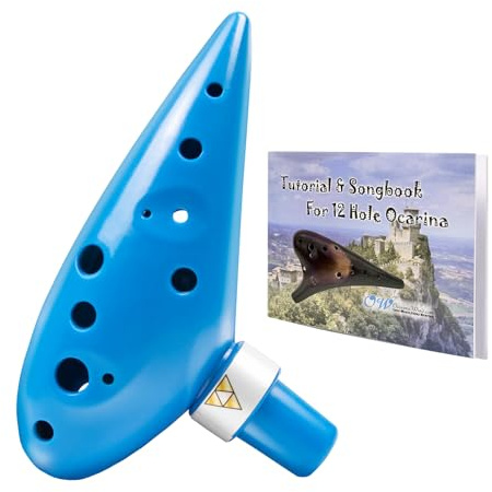 OcarinaWind 12 Hole Plastic Alto C Ocarina,Unbreakable,Gift Idea for Game Fans