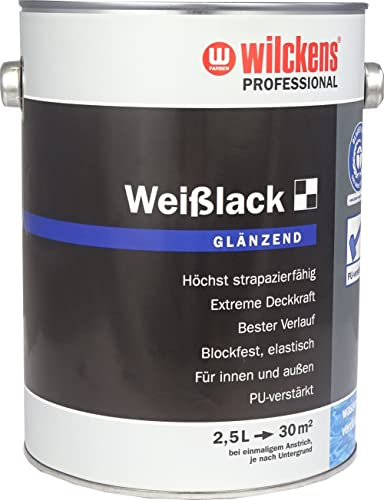 Wilckens Professional Weißlack glänzend, 2,5 l, Weiß