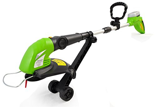 SereneLife Cortador de césped inalámbrico con cortador de bordes con cuerda recargable – eléctrico 18 V batería recargable alimentado por la alimentación de la maleza – AZPSLCGM25