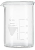 RASOTHERM – 0152 – Vaso con boquilla, forma baja Kimax Boro 3.3, 50 ml, vidrio