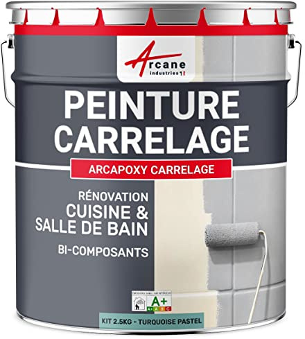 VERNICE PER PIASTRELLE CUCINA E BAGNO - ARCAPOXY PIASTRELLE - Turchese Pastello - RAL 6034 - ARCANE INDUSTRIES