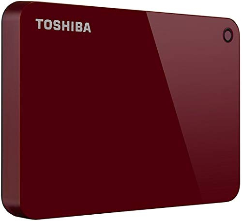 Toshiba Canvio Advance 2TB Portable External Hard Drive USB 3.0, Red (HDTC920XR3AA)