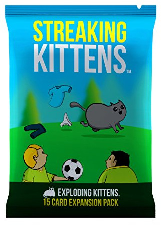 Streaking Kittens Expansion Pack By Exploding Kittens, 2-5 Players, Ages 7+