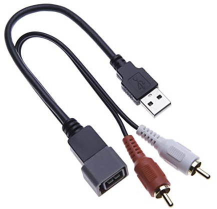 Keple Câble De Faisceau Adaptateur USB vers RCA Câble Audio De Connecteur De Port De Connexion RCA pour Système USB Audio Après-Vente De Rechange Compatible avec Véhicule Après-Vente pour Cube/Juke