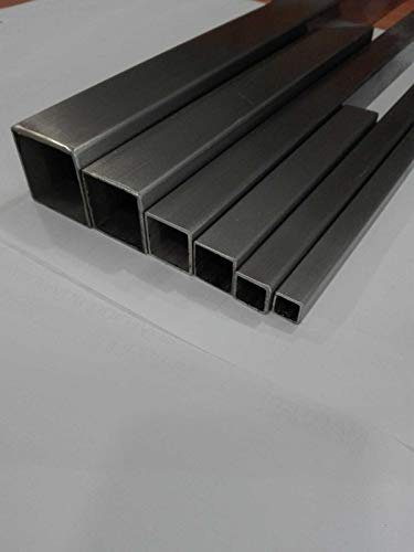 Tubo quadro 15x15x2 in acciaio inox AISI 304L barca corrimano (1, 280 cm)