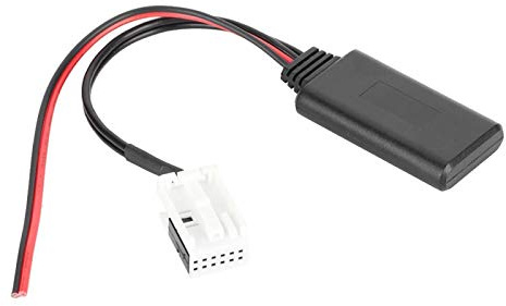 Qiilu Cable de Audio Bluetooth, Adaptador para automóvil Línea de Audio inalámbrica Bluetooth Música MP3 AUX Transmisor y Receptor de Cable de Audio Bluetooth para Radio CD-1