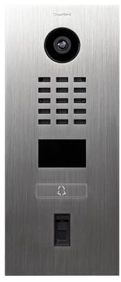 DoorBird D2101FV Fingerprint 50 IP Video Türstation | Video-Türsprechanlage mit 1 Ruftaste, Fingerabdruckleser, RFID, HD-Video, Bewegungssensor, in Edelstahl V4A