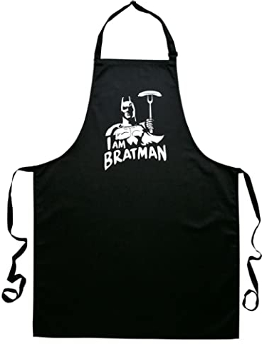 tradercat grillschürze für männer, grillschürze für männer lustig aus Baumwolle, die perfekte grill schürze für papa als vatertagsgeschenk grillschürze (I am Bratman)