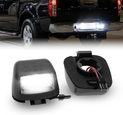 NSLUMO Luci Targa LED Auto per Navara D40 Frontier Armada Titan Xterra Suzuki Equator, 6500K Bianco Puro Canbus Nessun Errore Omologato E-Mark ECE 2 Pezzi