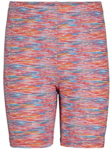 Calvin Klein Girls' Performance Bike Shorts, Soft & Stretchy with Flat Waistband & Snug Fit, Purple Static, 16