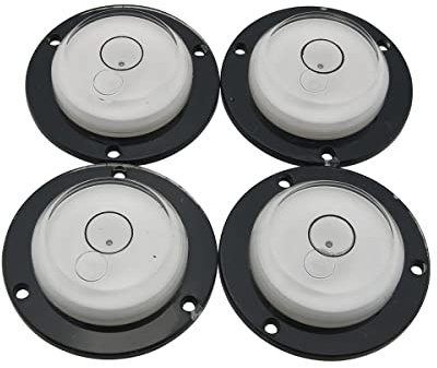 ZCZQC Nivel de burbuja circular con tornillos, diámetro de disco, nivel de burbuja