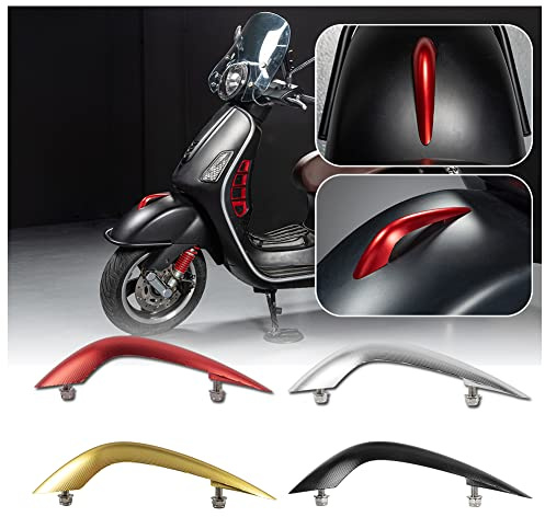 Scooter Kotflügel vorne Nase Schnabel Fall dekoratives Zubehör für Vespa GTS 125 250 300 GTS125 GTS250 GTS300 GTV 300 GTV300 Motorrad Front Fender Upgrade Aluminium Kit (Rot)