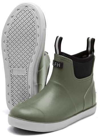 Sowdus Stivali Gomma Uomo, Adulto Impermeabile Leggere Comode Shorty Boots, Resistenti all'Usura Stivali Da Pesca da Lavoro Nero Scarpe Da Giardino Per l'esterno