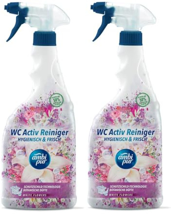 Ambi Pur WC Aktiv Reiniger Spray White Flowers 750ml (2er Pack)