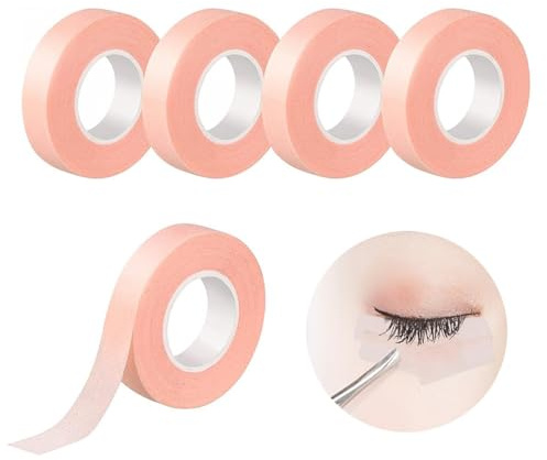 Cintas de Injerto para Extensión de Pestañas,9 m Cada Rollo Adhesiva Microporo,Cinta de Pestañas Cinta Microporosa Transpirable,Cinta Adhesiva Para PestañAs,Cintas de Extensión de Pestañas(5Rollos)