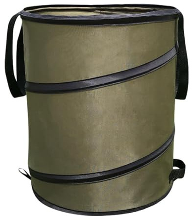 Camping Bin colla-psible | 3 Size Large Garden Pop-up Tidy Bag | Reusable Garden Waste Sacks Heavy Duty With Handles | Portable Waterproof Garbage leafs Container For Lawn Garden