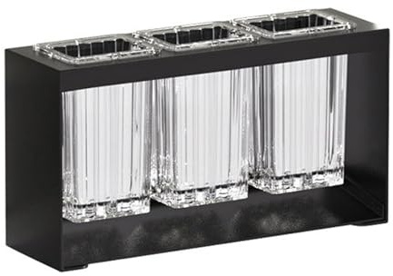 Yhuasia Besteckhalter, Küchenutensilienhalter, Countertop Besteck Trockner, Geschirr Halter Box, Tischplatte Getrennte 3 Tassen Gabel Essstäbchen Küche Lagerung Besteck Utensil Organizer