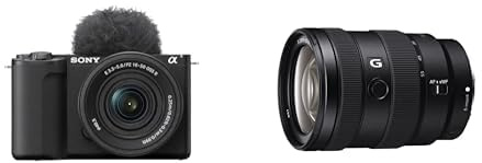 Sony Alpha ZV-E10 II Spiegellose APS-C Videokamera mit 16-50 mm f/3.5-5.6 (4K60p Video, 4:2:2 10Bit-Aufnahme, 26 MP, Digitale Stabilisierung, Echtzeit Auto-Augenfokus) + 1655G