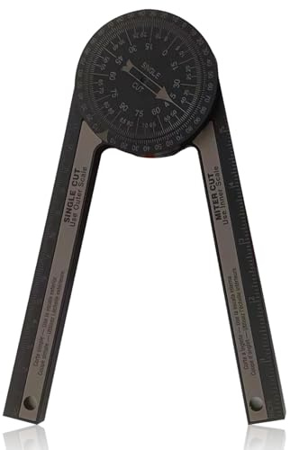 Miter Saw Protractor 360° Angle Finder Tool, 7-Inch Rust Proof Angle Finder with Measuring Scales for Inside Outside Corner, Skirting Woodworking, Crown Molding, Carpenter, Plumber