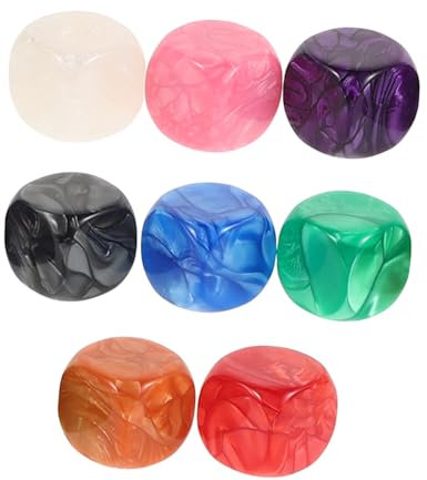 BESTonZON 8 Pezzi dado giochi dadi da gioco da tavolo dadi in schiuma per feste decorativi blocchi vuoti colorati contare i piccoli cubi di fedeltà Acrilico