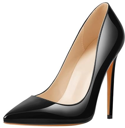 blingqueen Women's Stiletto Court Pumps Sexy Pointed Toe High Heels Wedding Shoes Party Dress