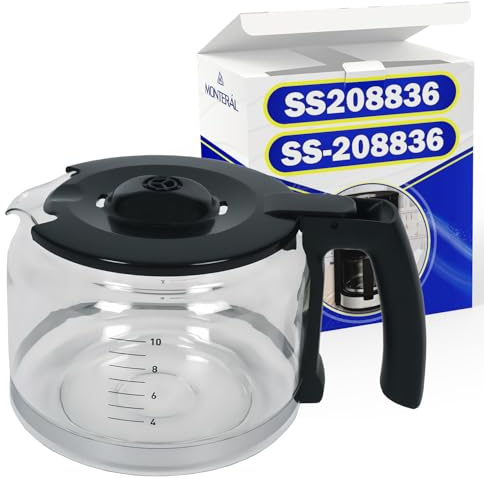 Kaffeekanne Glas Deckel SS208836 SS-208836 für Krups KM8328 Kaffeemaschine | Garantie 10 Jahre - MONTERAL