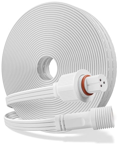 SAYSOLAK 10Ft Permanent Outdoor Lights Extension Cable for Govee, IP68 Waterproof Extension Cord Compatible with Govee and Other Permanent Outdoor Lighting, 3 Pin Power Cable for Eaves Lights