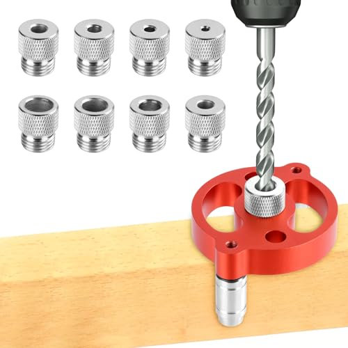 Flintronic Gabarit de Percage Vertical, Kit de Recherche de centre de travail, Localisateur de guide avec douilles de perçage 3/4/5/6/7/8/9/10mm pour Perçage et Repérage du Centre