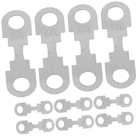 Ciieeo 30stücke Flachsicherungsblätter Für Auto Und Fahrzeug Universeller Kfz-sicherungsstreifen-ersatz Silberfarben Zinklegierung Flaches Metall