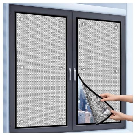 Genérico Película para Ventanas Oscurecimiento Total Película Protección Solar para Solárium Aislante Térmico Película De Privacidad De Aluminio para Interior O Exterior(100x150cm)