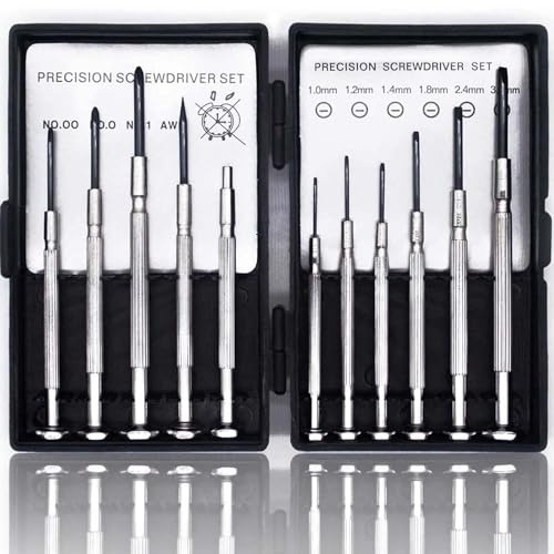 CICISTORY 11 in 1 Mini Feinmechaniker Schraubendreher Set, Uhrmacherwerkzeug Set, Schraubendreher Set Klein für Uhren, Brillen, Laptops, Elektronische Geräte