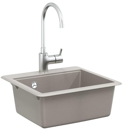 vidaXL Diskho 80% Kvarts och 20% Resin 470 x 440 mm Grå