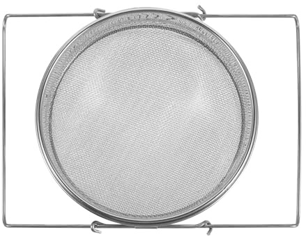 JHKNNK Colador de Miel de Acero Inoxidable Doble Malla para Apicultura, Filtro Resistente para Colar Miel y Jugos, Cedazo Fino de 1 Pieza, Equipo Extractor y Filtro de Impurezas para Uso