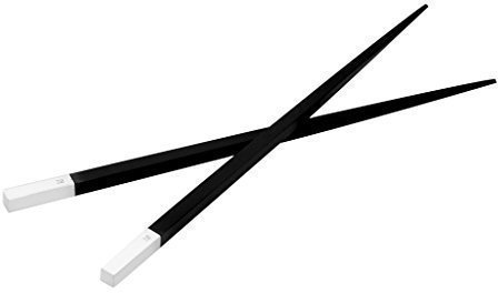Brillibrum Design Chopsticks Ebony + 925 Sterling Silver Wood With Desired Engraving Sushi Chinese Gift Idea Individual Personalised (Engraving on a Stick)