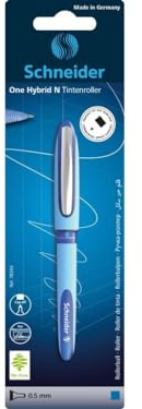 Schneider 78323 One Hybrid C 5 Tintenroller (dokumentenecht mit 0,5 mm Strichstärke, und Hybrid-Konusspitze) 1er Pack, blau