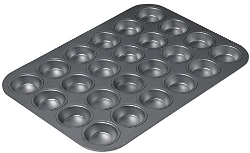 Chicago Metallic Professional Non-Stick 24-Cup Mini Muffin Tin, 40 x 28 cm (15.5 x 11), Grey