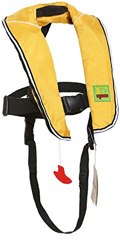 Top Safety Child Life Jacket with Whistle - Auto Inflatable Slim Lifejacket Life Vest PFD for Children Kids Youth - Boating Fishing Sailing Kayaking Surfing Swimming - Adjustable Life Saving Vest