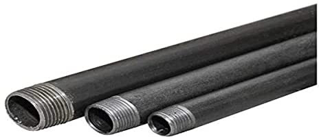 KNM Rohrdoppelnippel Temperguss schwarz Gewindefittings | Schwarz Rohrnippel 1 X 50CM.