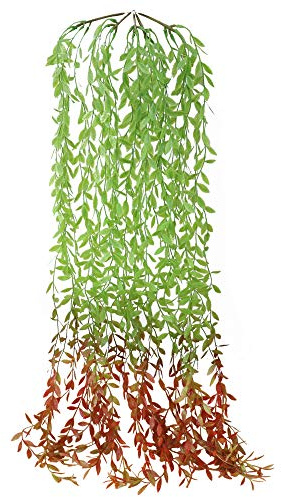 Derbway - 5 Piezas de Hiedra Artificial, plástico para Colgar vides, Plantas, guirnaldas, Hojas Falsas Verdes, Planta para Boda, Sala de Fiesta, jardín, decoración de Pared
