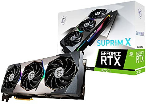 MSI Gaming GeForce RTX 3070 Ti 8GB GDRR6X 256-Bit HDMI/DP Nvlink Torx Fan 4 RGB Ampere Arquitectura Tarjeta gráfica (RTX 3070 Ti Suprim X 8G)