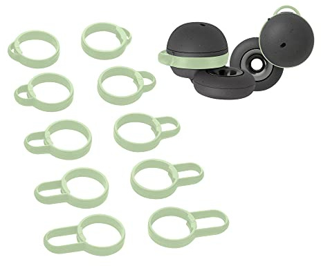 kwmobile 5x Auricolare Ricambio Compatibile con Sony Linkbuds WF-L900 - Anelli Antiscivolo Silicone Cuffie In-Ear verde - 5 Misure