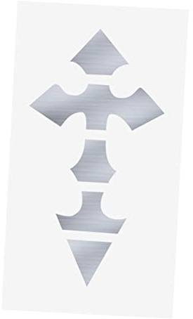 Gitarrengriffbrettaufkleber mit Kreuzmuster aus Pvc, Silber | Abziehbild für Gitarre, Wiederverwendbar und Leicht Ablösbar, für Griffbrett und Einlagen