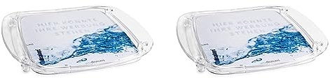 VITAdisplays® Zahlteller/Cash-Tray „ECONOMY“, transparent, individualisierbar durch Papiereinleger (PX-023) (Packung mit 2)
